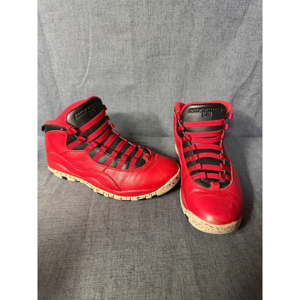 Air Jordan Retro 10 Bulls Over Broadway Basketball Shoes Red Black Mens Sz 8.5